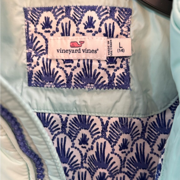 Vineyard Vines Kids' Light Aqua Quilted Vest size 14 Large - Picture 3 of 3